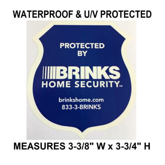 Home Window Door Security Stickers Decals signs For Brinks Alarm+Cameras in use image {3}