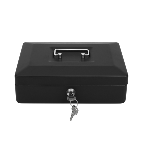 Pen+Gear Black Metal Cash Box with Cash Tray and Key Lock,0.13 Cu.Ft. image {1}