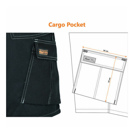 WrightFits Mens Cargo Work Trousers Combat Heavy Duty Knee Pads Pockets - WWDT image {10}