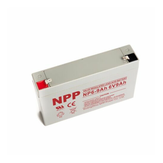 NPP 6V 9Ah Rechargeable SLA Battery For Alarm Kid's Scooter MX 6-7Ah UB670 image {2}