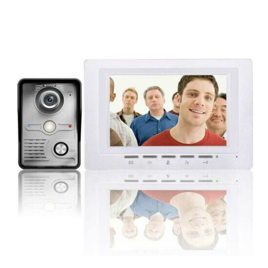Home7''HD LCD Monitor Video Door Phone Monitor Outdoor Camera Intercom Doorbell image {1}