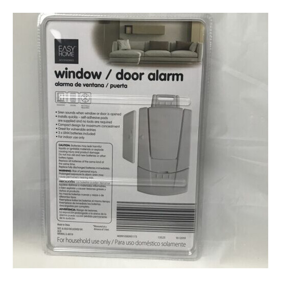 Easy Home Window and Door Alarm 2pk NEW Sealed image {2}