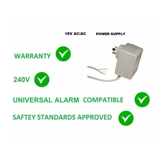 Doss AC1615 16VAC AU Power Supply 1.5A AC 3 Cord Lead For Alarm Panels Safe 240v image {2}