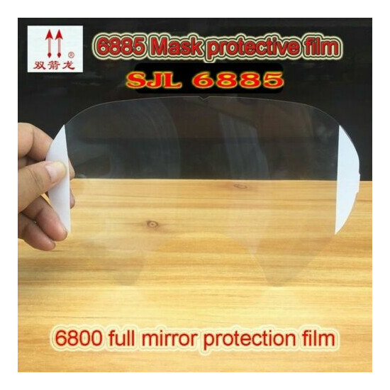 250pcs SJL 6885 protective film Same 3M 6885 LENS COVER for 6800 Respirator image {3}