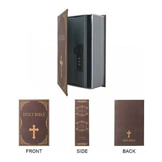 Diversion Book Safe Storage Box Bible Secret Combination Lock Hide Valuables image {3}