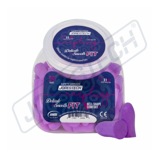 EarPlugs 50 Pair Purple Soft Foam Individually NRR 31DB Sleep Travel Noise image {1}