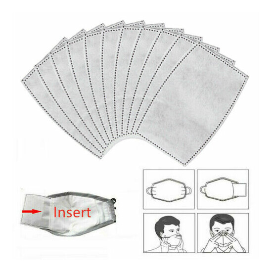 10/50/100 pcs PM2.5 Activated Carbon Mask Filter Replaceable Anti Haze  Thumb {3}