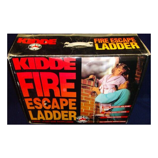 NEW!•Kidde•2-Story•15'•Fire Escape Ladder•Strong•Lightweight•Tangle-Free•Compact image {1}