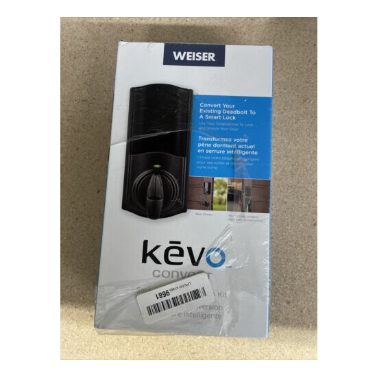 Weiser Kevo Convert Smart Door Lock Conversion Kit Bluetooth Keyless- Bronze image {1}