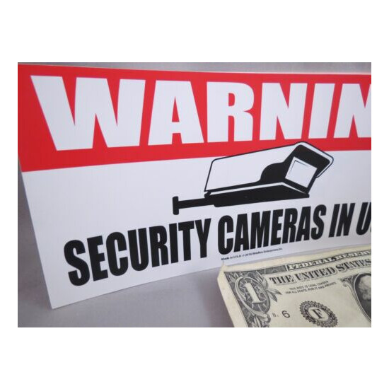 WHOLESALE LOT OF 20 WARNING SECURITY CAMERAS IN USE STICKER SIGN security hidden image {2}