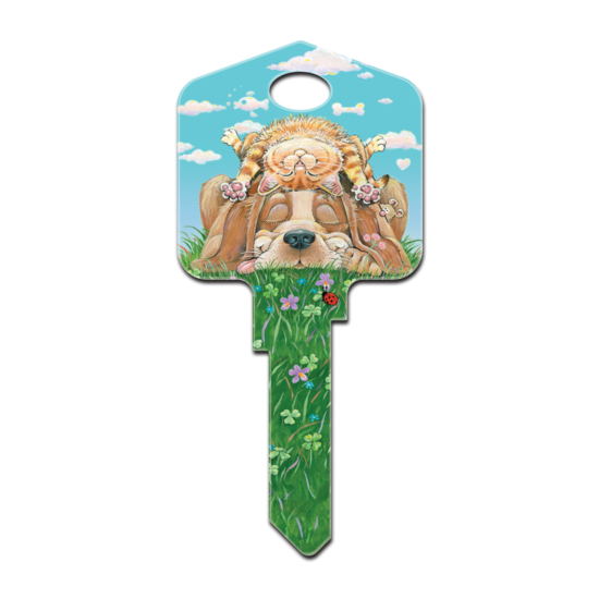 Lazy Day Afternoon House Key - Paws & Claws - Gary Patterson - Dogs - Puppies  image {1}