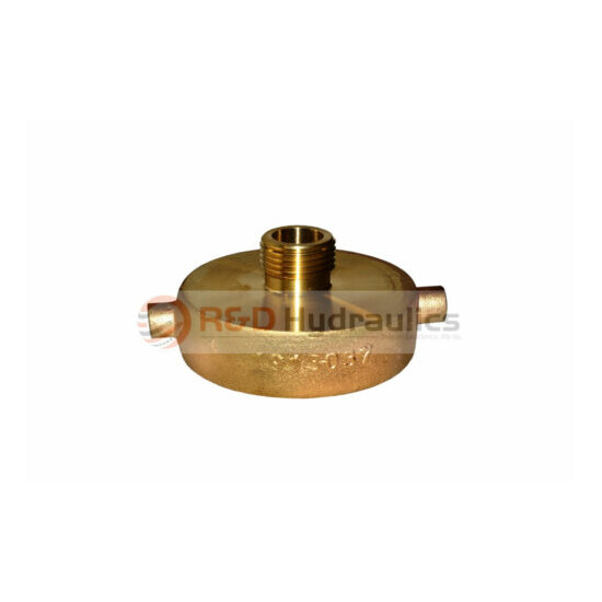 Brass Fire Hydrant Adapter 2-1/2" NST Female x 3/4 Male Garden Hose image {1}