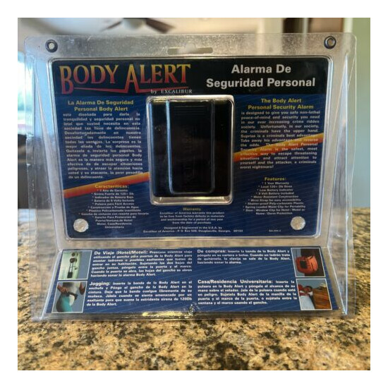 Body Alert Personal Security Alarm by Excalibur w/120-Decibel Multi-tone Siren  image {2}