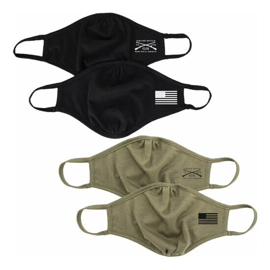 Grunt Style Assaulting Flag Reversible Face Mask - 2-Pack image {1}