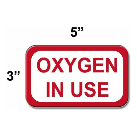 Curb-N-Sign, 2 Reflective Vinyl Decals, 3x5in, Oxygen in Use image {4}