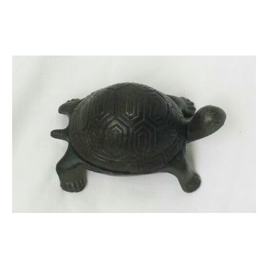 Cast Iron Garden Turtle Trinket, Key Box image {3}
