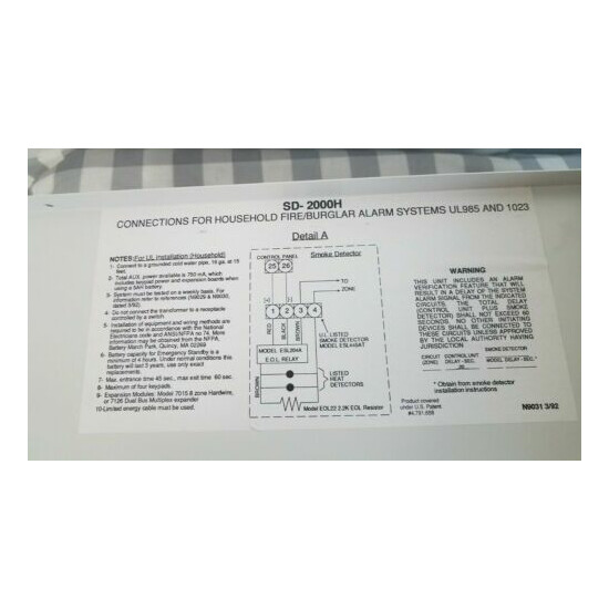 Security Dimensions SD-2000H Security System Control Panel Box "NEW OLD STOCK" image {5}