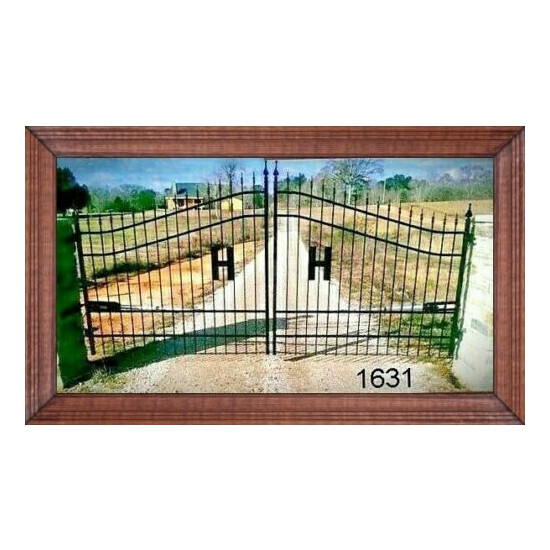 # 1631 Inc Post Pkg, Driveway Gate 12' WD DS Garden Residential Home Security image {1}