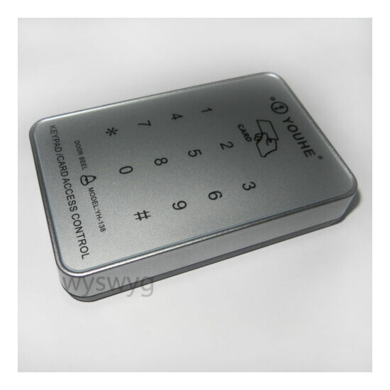 125KHz RFID EM Proximity Card Door Access Control Silver Color + 5pcs cards image {2}