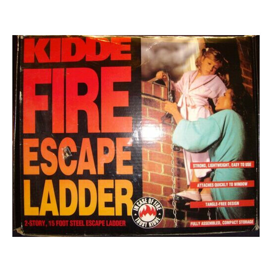 NEW!•Kidde•2-Story•15'•Fire Escape Ladder•Strong•Lightweight•Tangle-Free•Compact image {4}