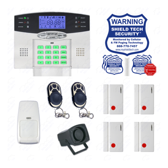 Wireless Home Security System 2-Way LCD Remote Burglar Alarm VOIP Phone Line HJ image {1}