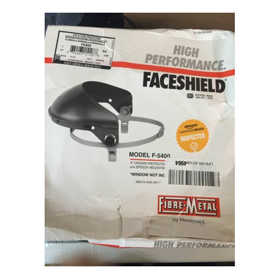 Fibre Metal Model F-5400 Face Shield (without window) image {1}