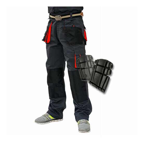 Combat Style Work Trousers - Heavy Duty Pants Knee Pad Cargo Multi Pocket UK. image {6}