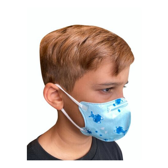 PACK OF {3} KIDS FACE MASK, very soft & Comfortable, MASK, BLUE KID MASK image {4}