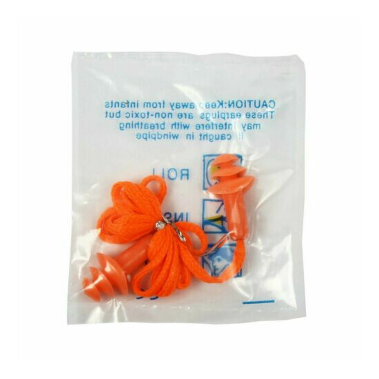 Silicone Corded Ear Plugs Anti Noise Hearing Protection 5 10 or 25 Pairs 2 Color image {3}