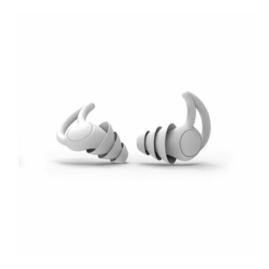 Rhino Horn Ear Plugs Reusable Soft Silicone Three Layers Design Sleeping Snoring image {7}