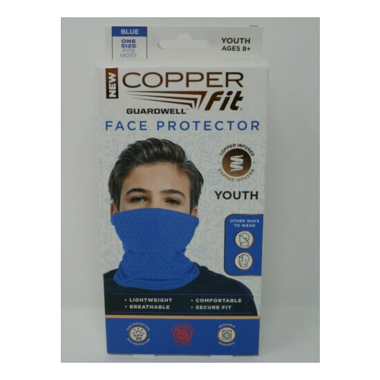 New Copper Fit Guardwell Face Protector Blue Youth One Size  image {1}