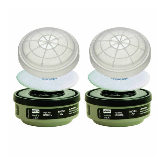 North, 7 IN 1, 5500 Series Reusable Respirator For Spraying & Painting, SMALL image {3}
