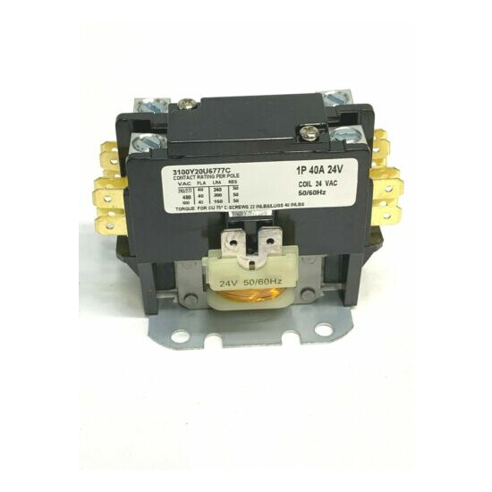 Contactor Rheem Ruud Weatherking 1 Pole 40 Amp 24V Universal Replacement  image {1}