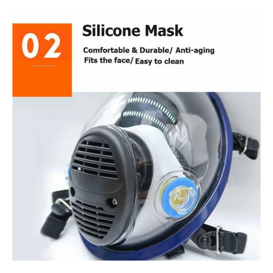 Full/Half Face Gas Mask Respirator Set For Painting Spraying Safety Facepiece US Thumb {31}