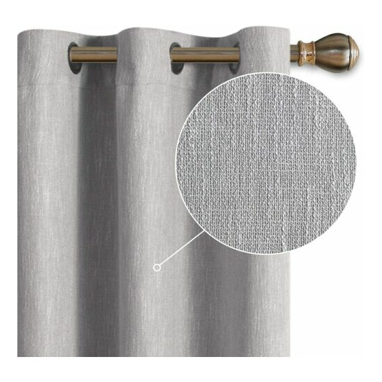 LORDTEX Thermal Insulated Blackout Curtain Fabric Window Panel 100" by 84" GREY image {3}