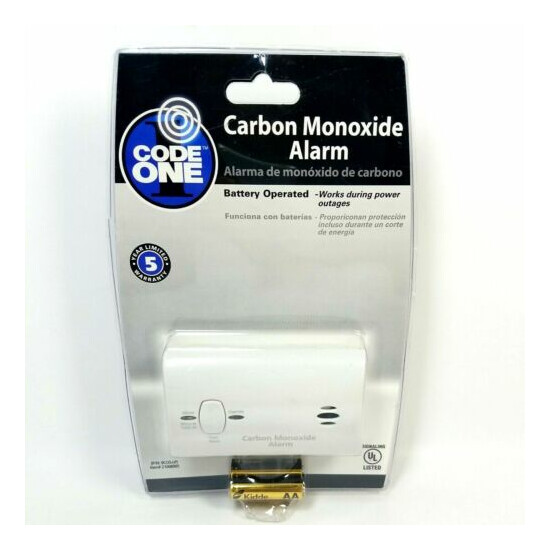 CODE ONE Carbon Monoxide Alarm Detector Works When Power Outage BRAND NEW SEALED image {1}