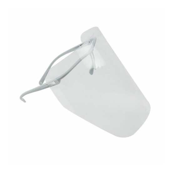 CE Safety Full Face Shield Clear Flip-Up 1 Shield & 10 Visors Anti Fog Face Mask image {3}