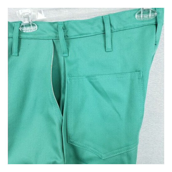 Stanco Proban Green Flame Resistant Welding Pants 32" W x 40"L NOS 4-Pocket USA image {5}