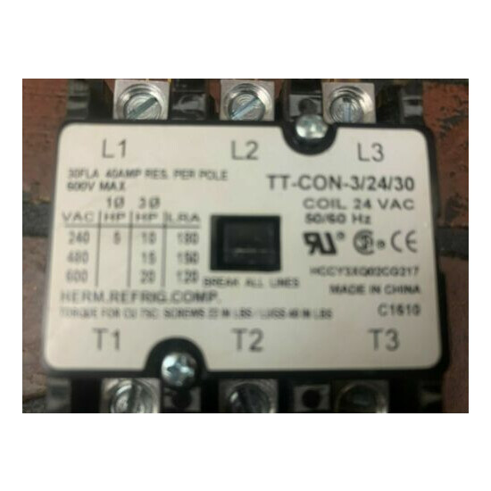 TopTech Three-Pole Contactor w/ Lug Connections, 30 AMP image {4}