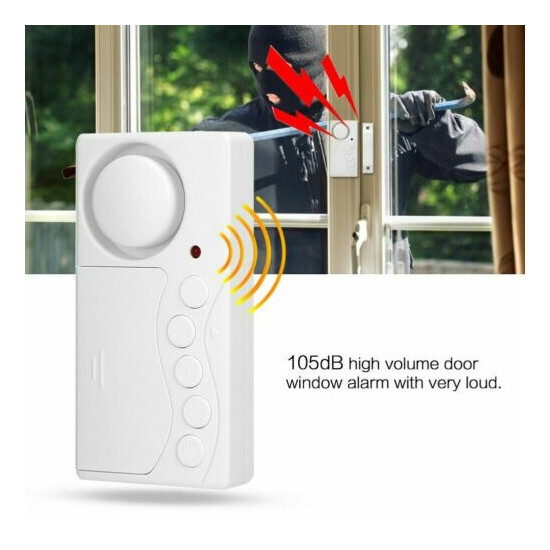 Wireless Burglar Alarm 120db Sound Vibration Alert Window Door Sensor Detector image {1}