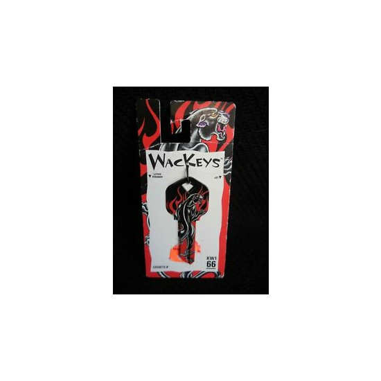 WacKey Black/Red Panther House Key Blank KW1 -- 2 Sided NEW image {1}