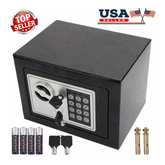 9" Large Digital Security Safe Box / Electronic Safebox with Keypad & Keys hu01 image {3}