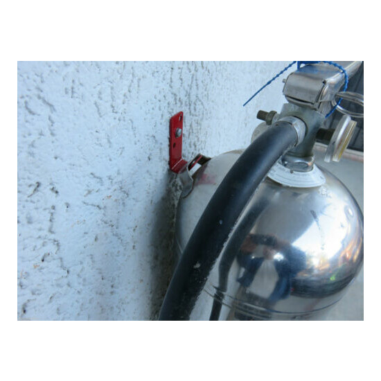 4-WALL HOOK, BRACKETS OR HANGERS FOR 2 1/2 GAL. WATER PRESSURE FIRE EXTINGUISHER image {4}