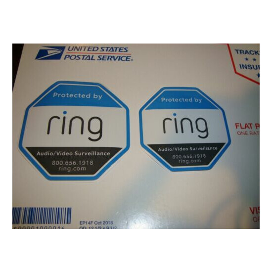 Ring Doorbell Sticker Decal Video Security Camera Door Window Sticker 4x4 3.5 in image {1}