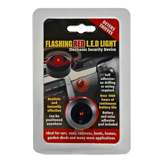 Battery Operated Flashing Bright LED Dummy Alarm To Deter Thieves From Boats image {1}