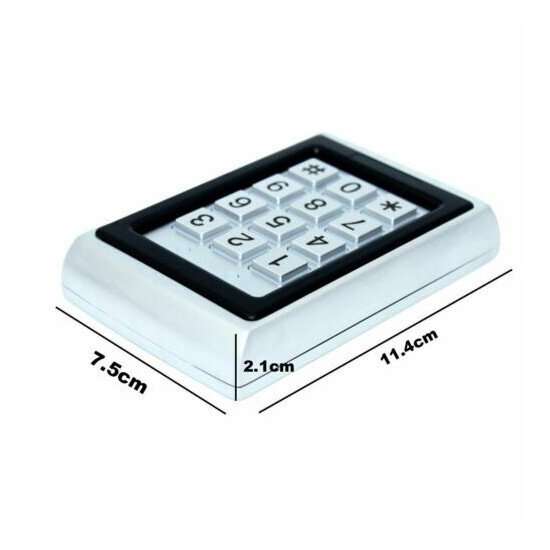 Door Access Control Metal EM 125KHz Card Reader Luminous Keypad Fobs 1000 Users image {3}