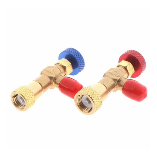 2pcs R410A R22 Refrigeration Charging Adapter for 1/4" Safety Valve Ser_xa image {3}