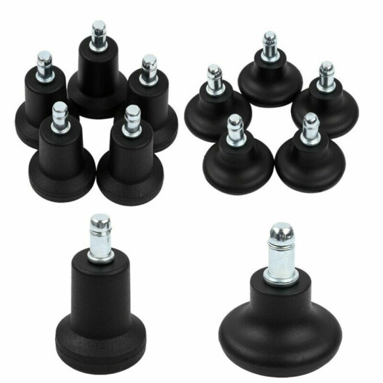 5Pcs Bell Glides Chair Swivel Caster Wheels Replacement Stationary Castors 50mm image {1}