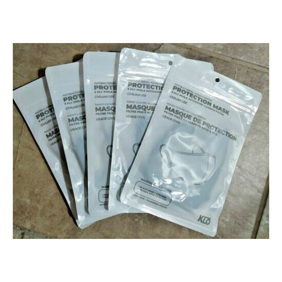 KLO Antibacterial protective mask 5 Ply PM 2.5 Activated carbon washable  image {1}