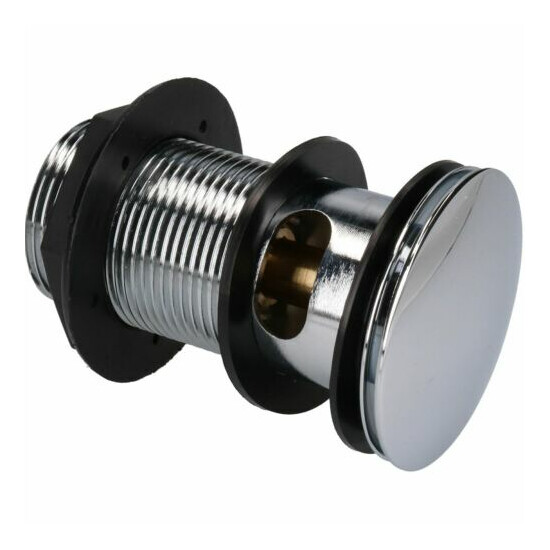 1-1/4" (32mm) Push-button Quick-Clac Chrome-Plated Brass Basin Bath Plug Slotted Thumb {2}